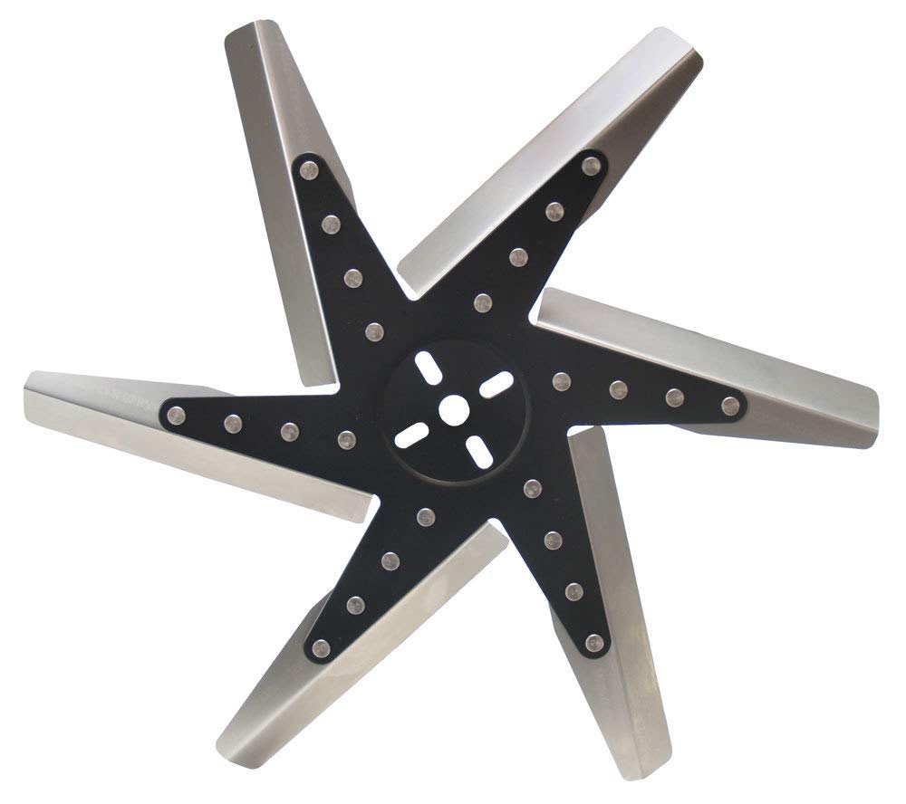 Derale Mechanical Cooling Fan, Flex, 18 in Fan, 6 Blade, 5/8 in Pilot, Universal