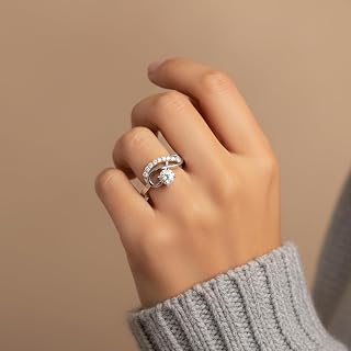 1pc Line Shape Round Zirconia Ring for Women Design Sense Jewelry Engagement Wedding Proposal Light Luxury Exquisite Jewelry for Women