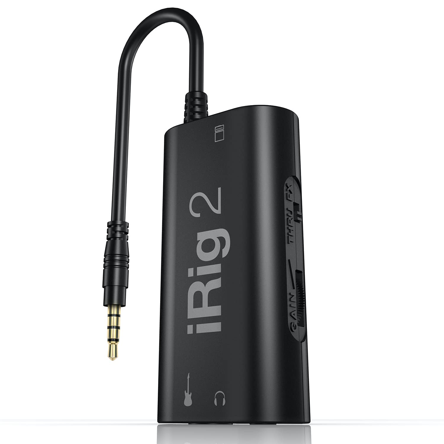 IK Multimedia iRig 2 portable guitar audio interface, lightweight audio adapter 