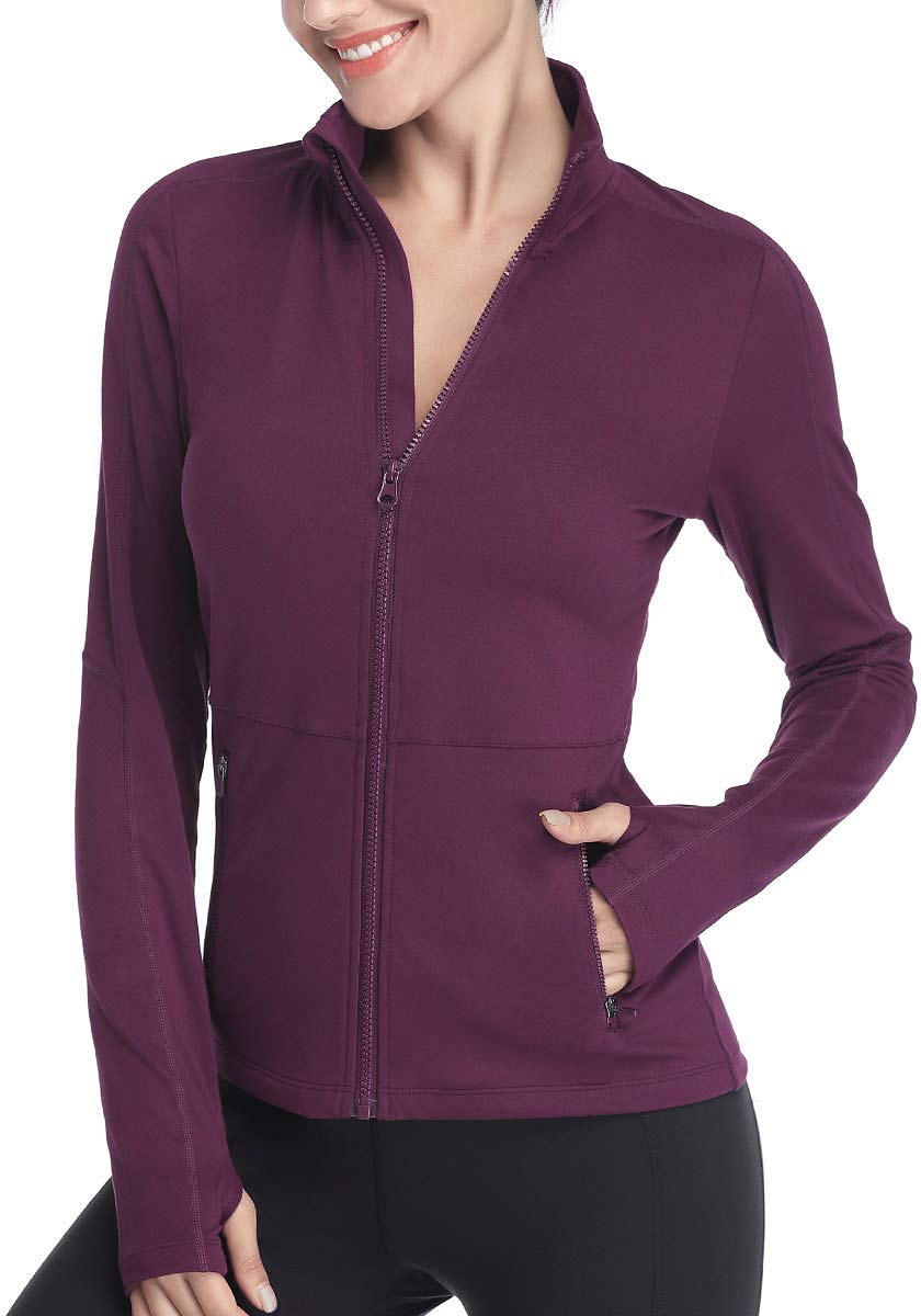 VUTRU Women's Sports Jacket Long Sleeve Fitness Yoga Jacket Breathable Jacket wi
