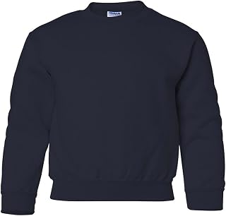 Gildan Boysヘビーブレンドクルーネックスウェットシャツ US サイズ: L カラー: ブルー