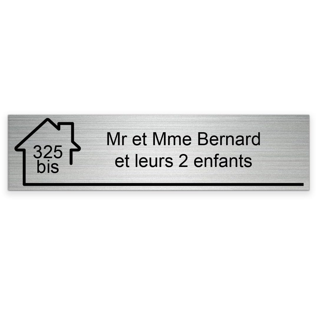 Personalised Engraved Plaque for Name and Number Mailbox 10 x 2.5 cm 1 to 3 Line