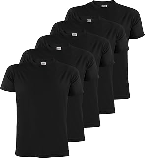ALPIDEX Herren T-Shirts 5er Set Basic Rundhals 100% Baumwolle S - 5XL