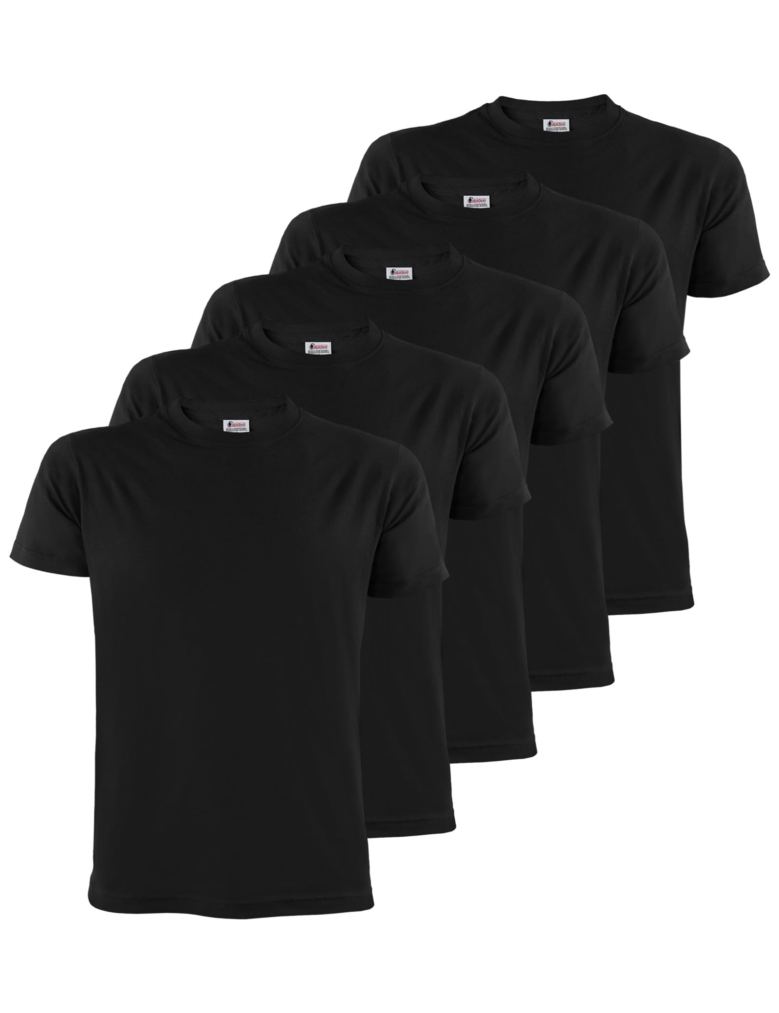 ALPIDEX Herren T-Shirts 5er Set Basic Rundhals 100% Baumwolle S - 5XL