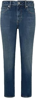Pepe Jeans Women's Purple Taper High Waisted Jeans