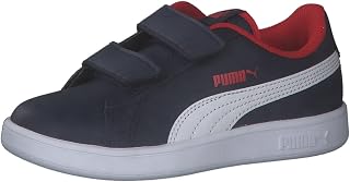 Puma Boy's Low-Top Sneakers Trainers, Peacoat White High Risk Red, 28