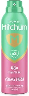 Mitchum Women Triple Odor Defense 48HR Protection Deodorant Spray & Antiperspirant (200ml), Powder Fresh