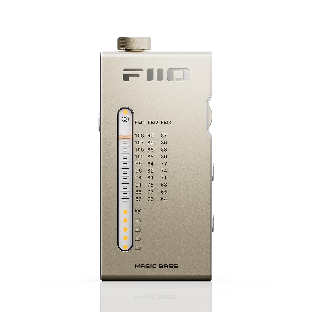 FiiO RR11 Portable HiFi FM Stereo Radio Receiver with Analog PVR Tuning, BASS+3D
