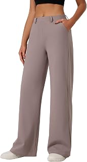 Women's Wide Leg Dress Pants Work Slacks Trousers Pull on Dressy Casual Petite/Regular/Tall/Extra Tall