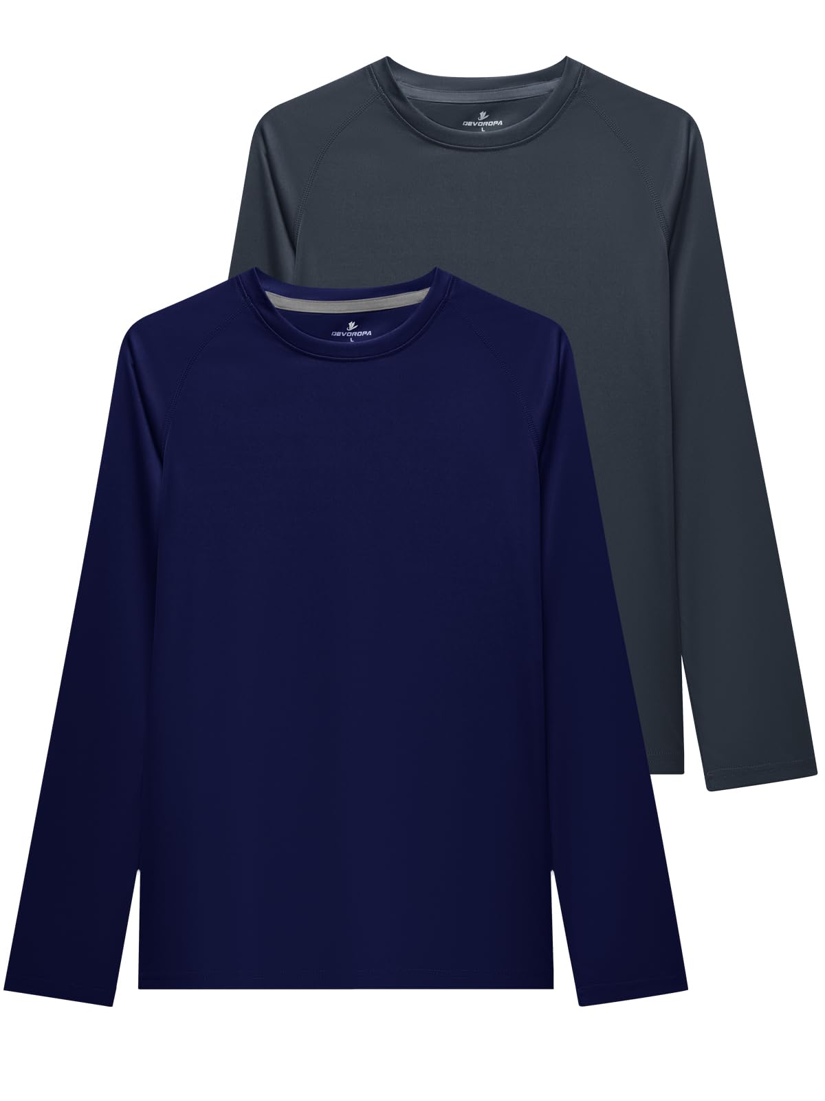 DEVOROPA Boys UPF 50+ Rash Guard Swim Shirt Long Sleeve Quick Dry Lightweight Ki