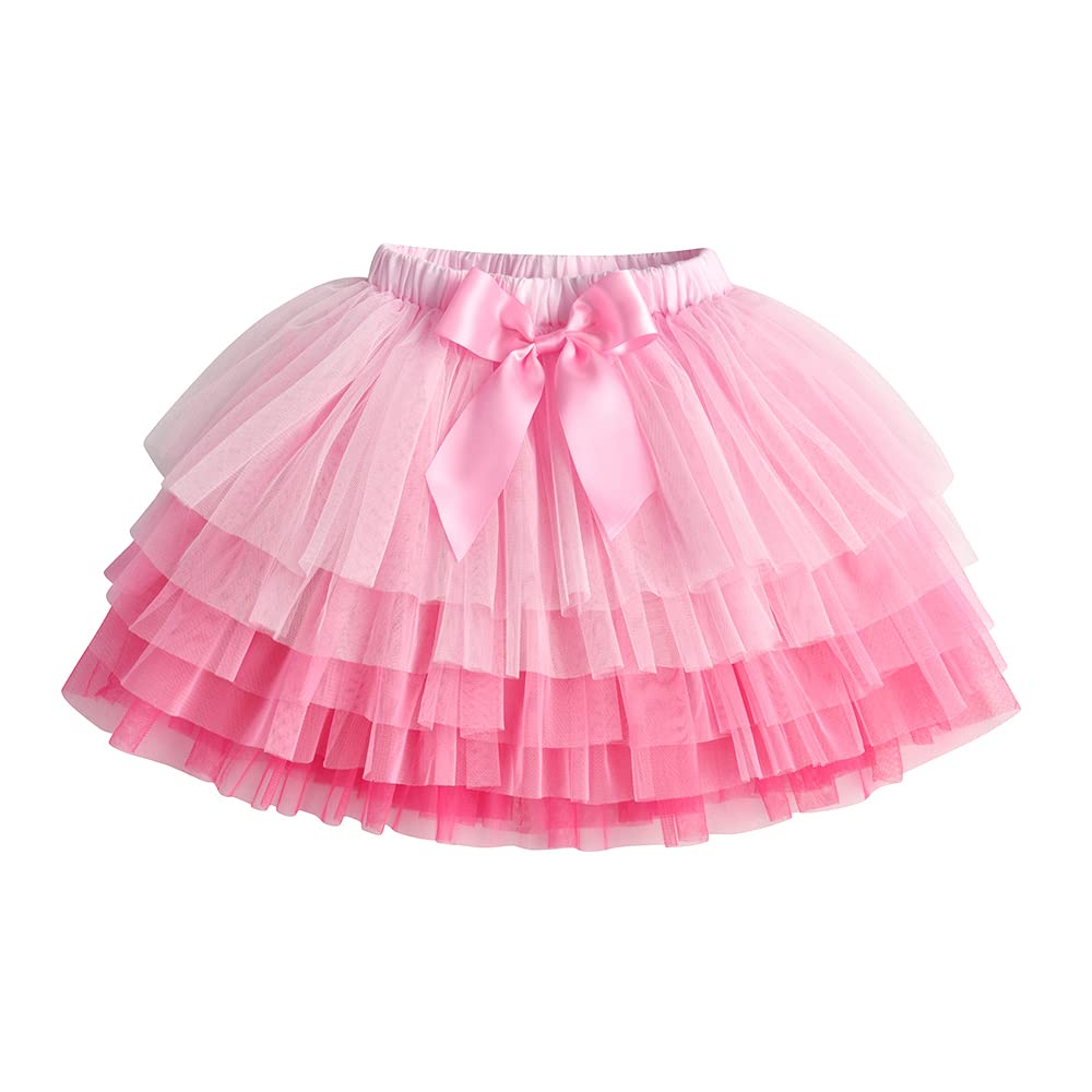 DXTON Little Girls Tutu Skirt for Toddler Casual Birthday Party Weeding Multicol
