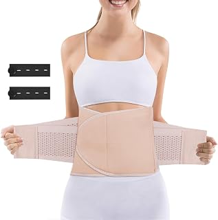 Postpartum Belly Wrap, C Section Recovery Belt, Postpartum Support Belt | Abdominal Binder After Pregnancy Postpartum Belly Band, Relieve Back, Pelvic, Hip Pain for Pregnancy Recovery (Skin)