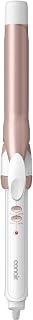 Conair Curling Iron, Double Ceramic, 1-in. Barrel, White/Rose Gold | Hair curler and hair waver for medium to long hair, 30 heat settings, dual voltage, built-in heat protection, auto-off