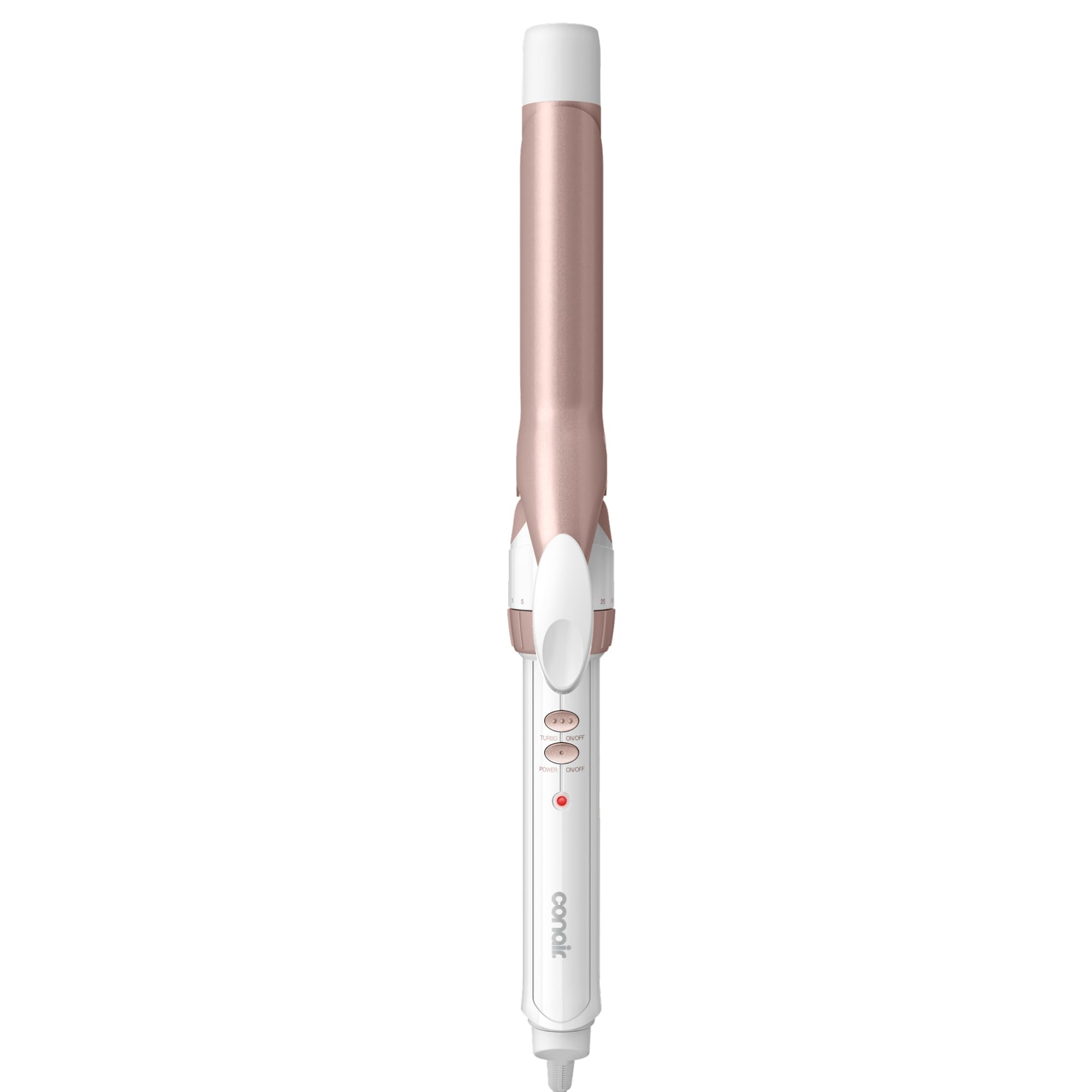 Conair Curling Iron, Double Ceramic, 1-in. Barrel, White/Rose Gold | Hair curler