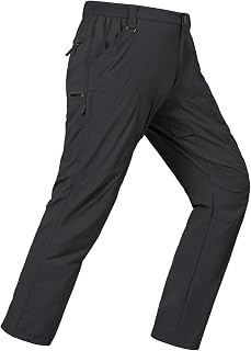 SPOSULEI Mens Lightweight Cargo Hiking Outdoor Quick Dry Work Tactical Pants 6 Pockets Water Resistant Fishing Travel Pants