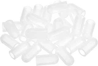 uxcell Lot de 28 embouts en silicone, 5,5 mm ID 13 mm de hauteur, ronds en caoutchouc élastique, capuchons souples et flexibles pour boulons de tube en métal, transparents