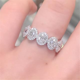 Luxury Oval Cubic Zirconia Finger Rings for Women