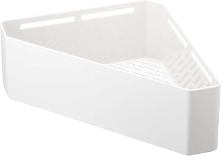Yamazaki 4264 Magnetic Bathroom Corner Toy Rack, White, Approx. 13.0 x 7.3 x 3.9 inches (33 x 18.5 x 10 cm), Tower