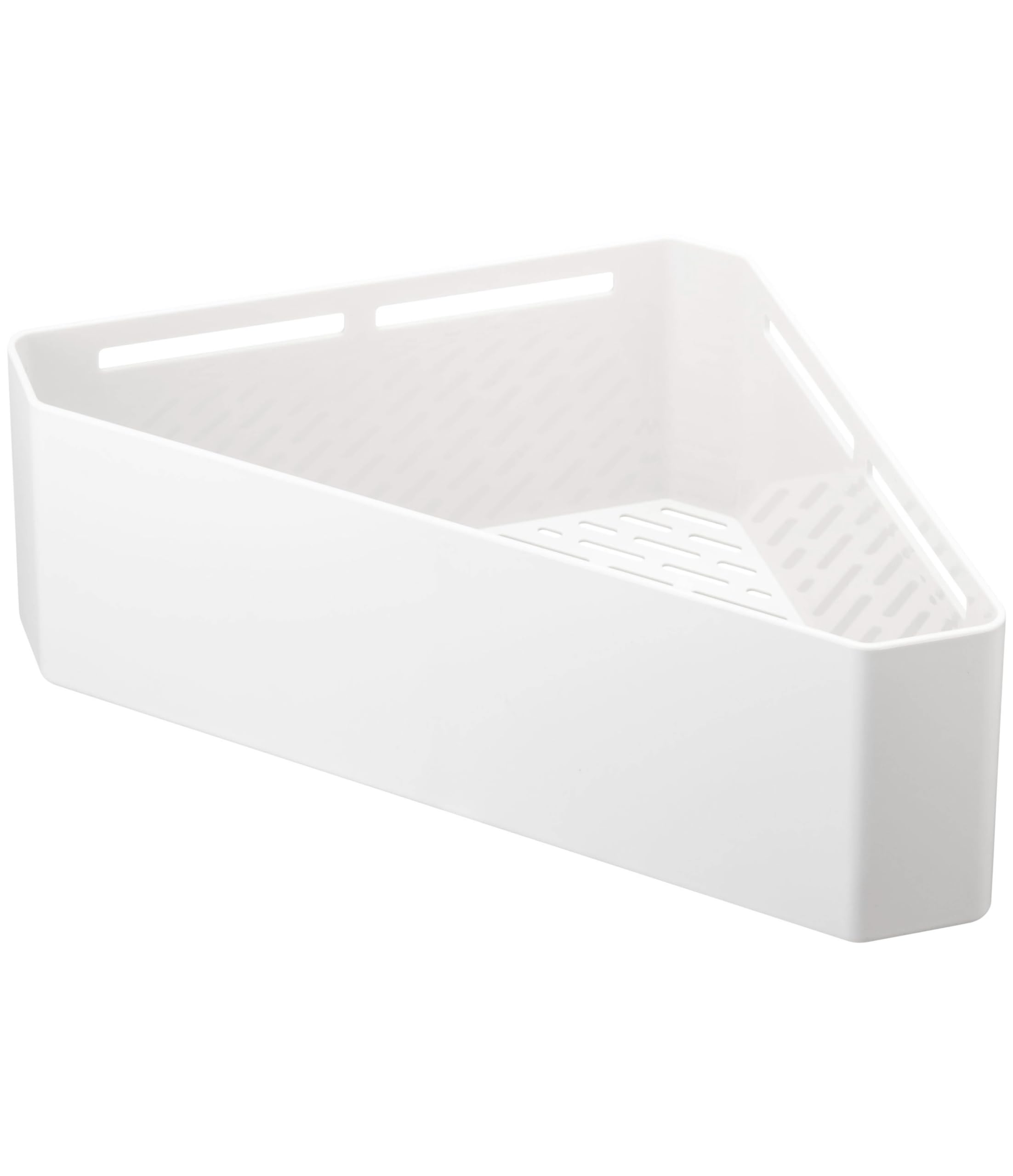 Yamazaki 4264 Magnetic Bathroom Corner Toy Rack, White, Approx. 13.0 x 7.3 x 3.9