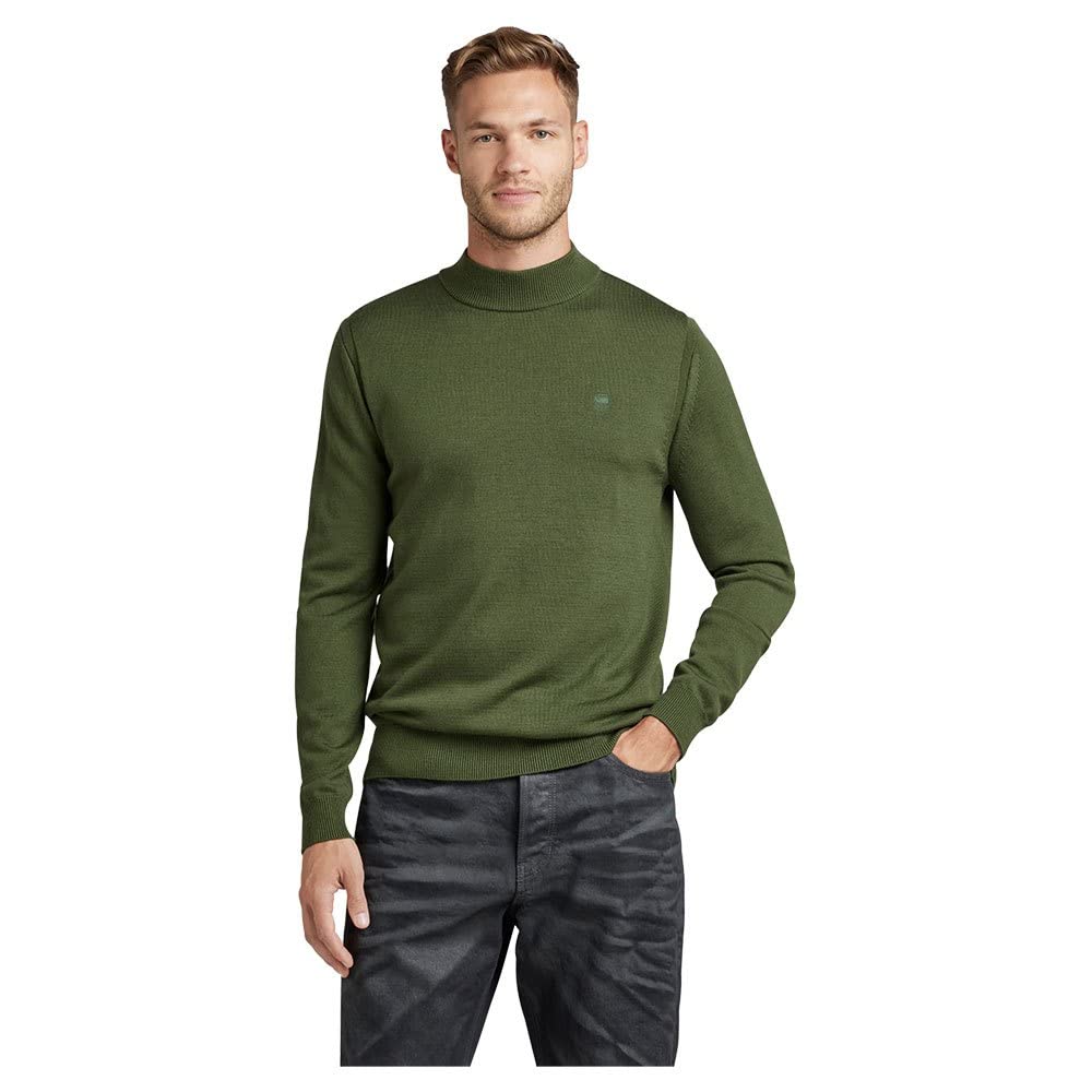 G-Star Men's Premium Core Mock Knitted Sweater