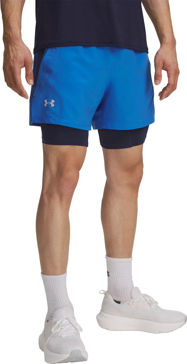 Under Armour - 2 in 1 Launch Run 5 Inch Shorts, Men's Shorts