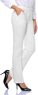 Tapata Women's 28"/30"/32"/34" Stretch Bootcut Pants with Pockets, Tall/Regular/Pettie for Office Business Casual, noir
