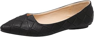 Womens Pointed Toe Ballerinas Lightweight Flat Pumps