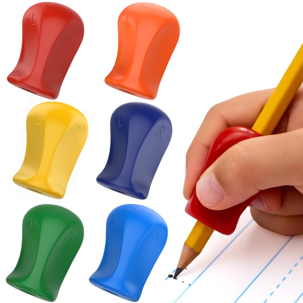 The Pencil Grip Original Pencil Grippers 6 Pcs, Improves Kids Handwriting, Ergon