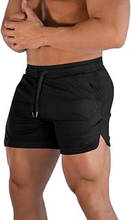 Mens 3 Inch Running Shorts Breathable Lightweight Athletic Sports Workout Shorts with Pockets