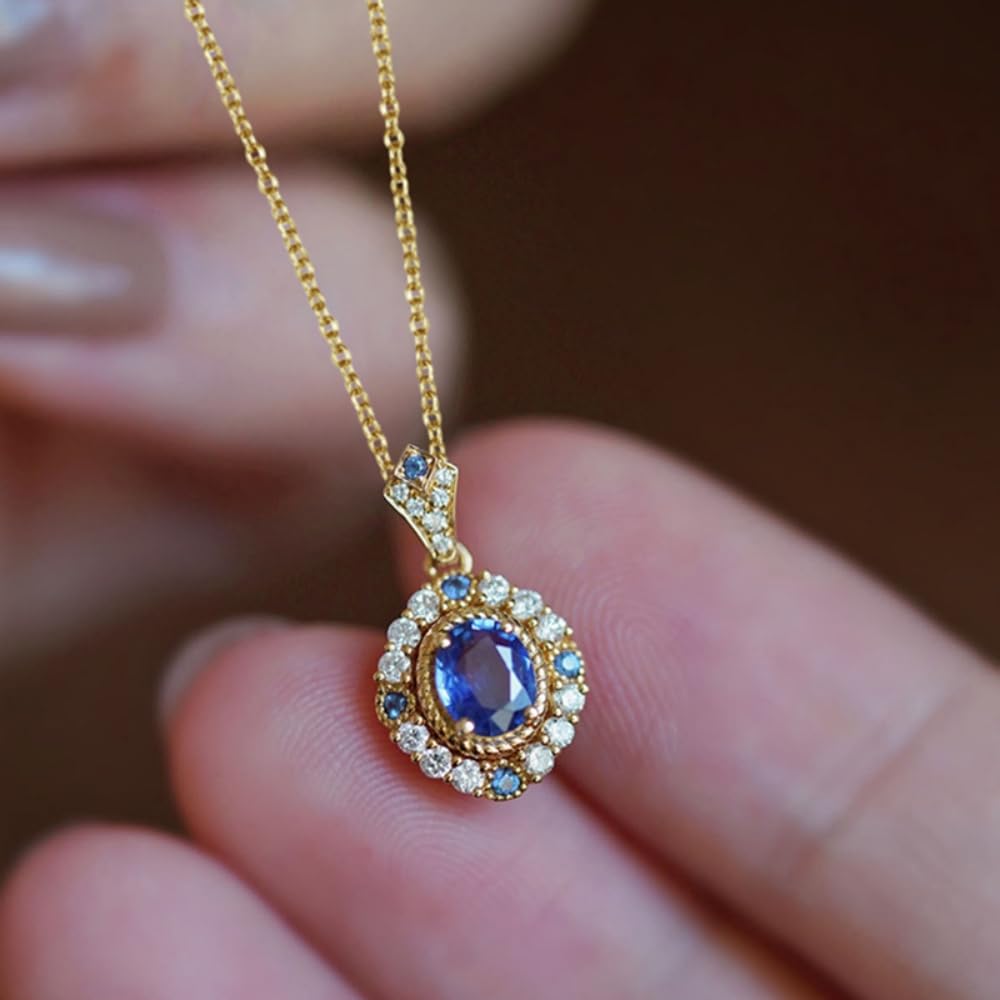 Luxury and beautiful necklace. Creative Blue CZ Jewelry for Women