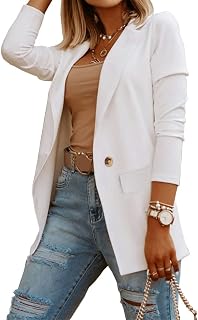 Womens Casual Long Sleeve Blazers Knit Blazer Work Business Outfits Office