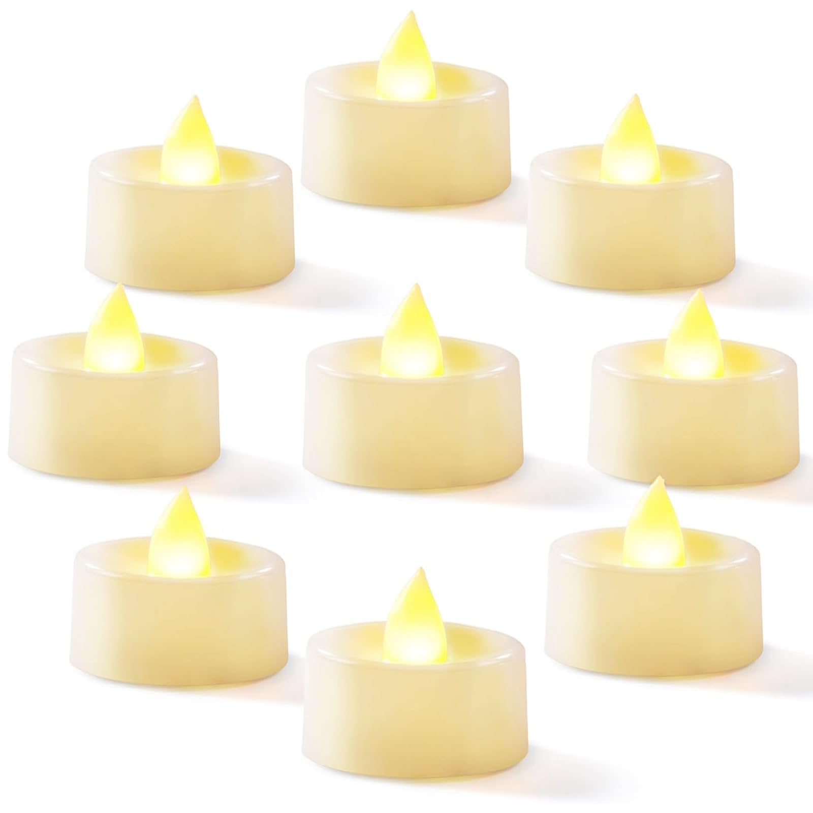Homemory 24-Pack Flameless Tea Lights Candles Battery Operated, 200+ Hours | Fli