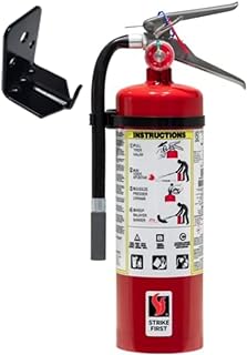 Fire Extinguisher, 5 lb. ABC Multi-Purpose Dry Chemical - Wall Hook Included - Ideal for Home, Cottage, Trailer, Basement and Anywhere Else