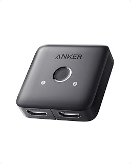 Anker HDMI Switch, 2 in 1 Out HDMI Switcher, Monitor Switch with 4K@60Hz | Smooth Finish, Supports HDR/3D/Dolby, for Laptops/PC/Xbox/PS5/PS4/Projector, and More