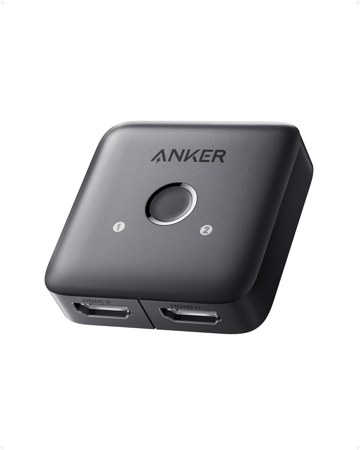 Anker HDMI Switch, 2 in 1 Out HDMI Switcher, Monitor Switch with 4K@60Hz | Smoot
