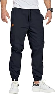 ZOXOZ Pantalones de chándal para hombre, pantalones cargo para hombre, pantalones deportivos chinos casuales para hombre