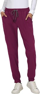 KOI Next Gen Women's 7 Pocket Good Vibe Jogger Scrub Pants with 4-Way Stretch and Elastic Waistband