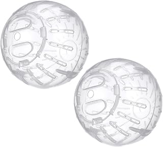 OSOLADY 2pcs Hamster Running Ball Exercise Toy with Portable Plastic Design for Small Pets and Hamsters