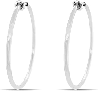 Clip On Spring Hoop Earrings for Non-Pierced Ears