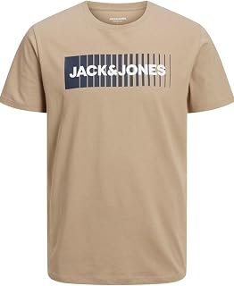 JACK & JONES Men’s T-Shirt with Logo and Crew Neck