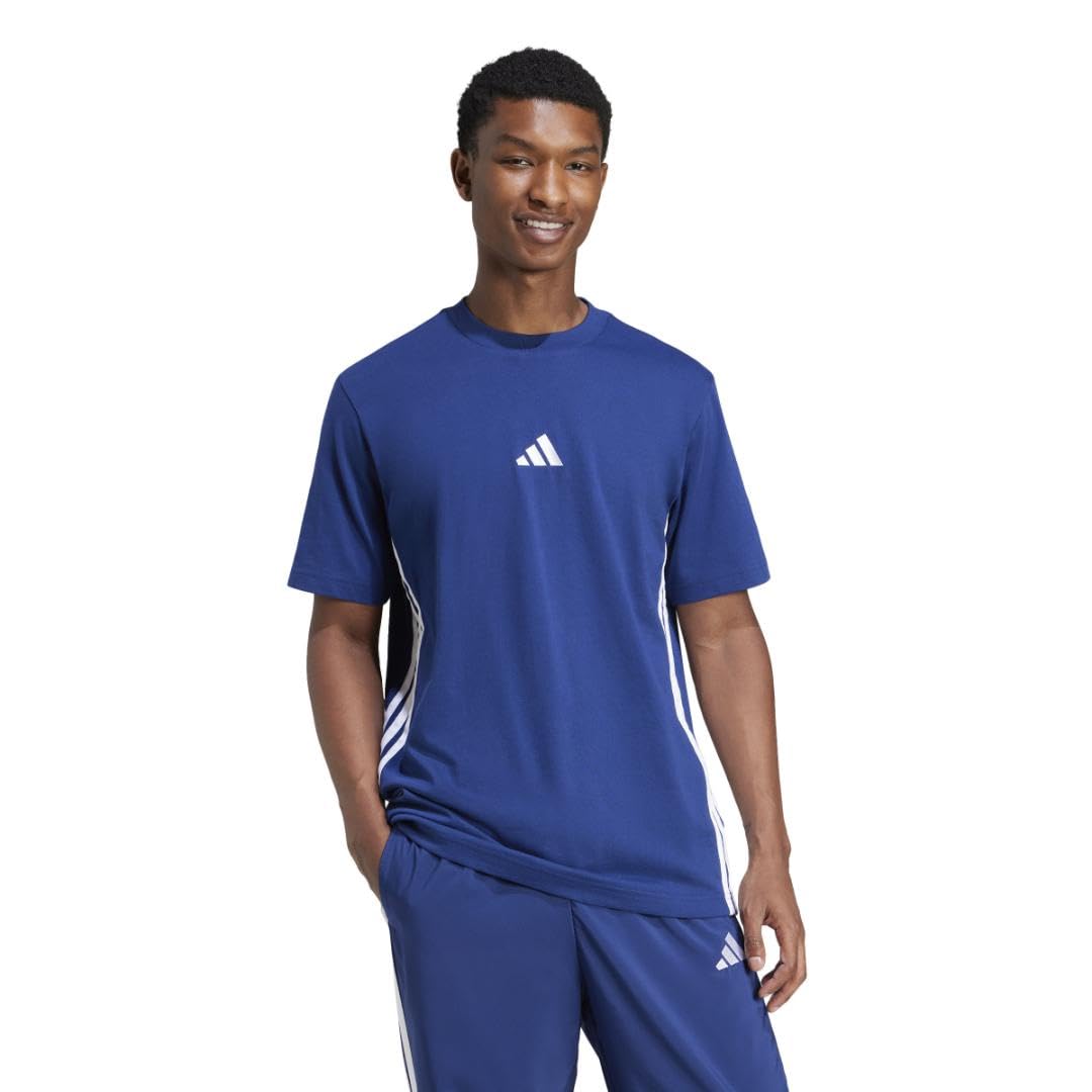 adidas Men's Essential Three Stripes Single Jersey TEE