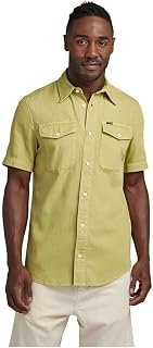 G-Star Men's Navy Slim Short Sleeve Shirt