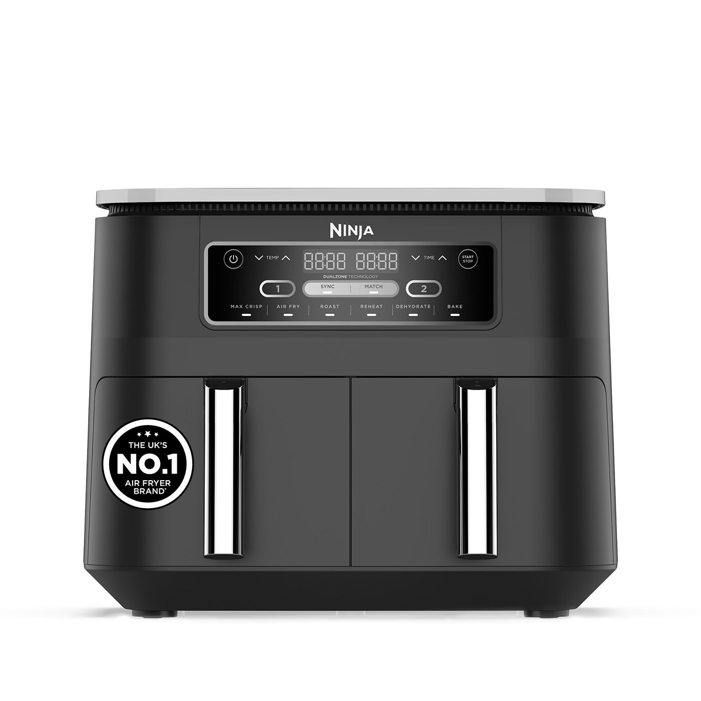 Ninja Foodi 6-in-1 Dual Zone 7.6L Air Fryer, 2 Drawers, Black AF300UK | 6 functi