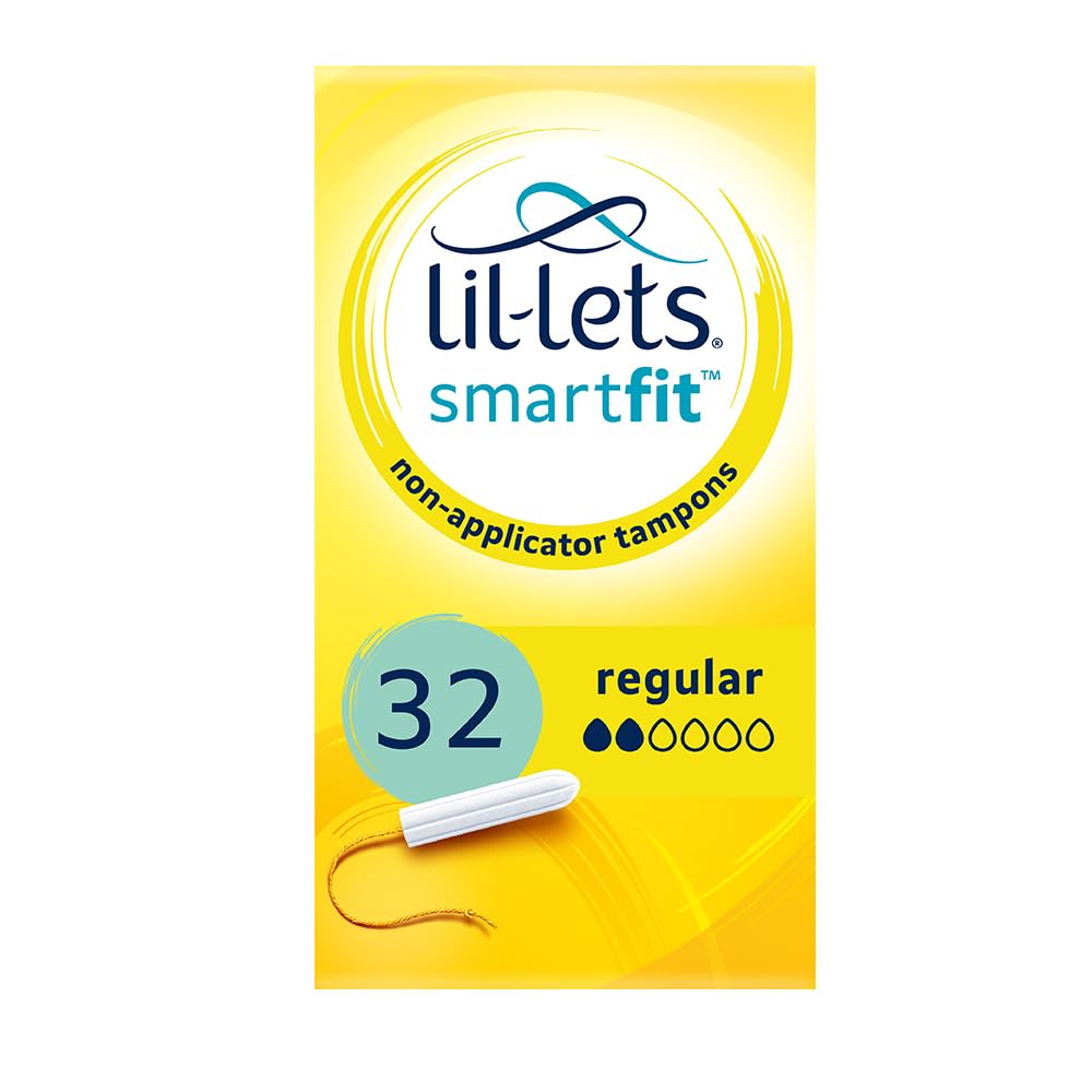 Lil-Lets Non-Applicator Regular Tampons, 32 Count (Pack of 1), For Light to Medi