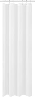 N&Y HOME Extra Long Fabric Shower Curtain 36" x 84", Hotel Quality, Washable, Water Repellent, White with Grommets, 36" x 84"