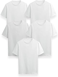 Generico Easy Fit T-Shirt, Pack of 5 Men's T-Shirts, Short Sleeves, 100% Cotton, Regular Fit, Unisex, Casual - Gym - Sports - Urban