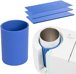 PYD Life Silicone Sublimation Mugs Tumblers Wrap Blue Insert 9.8" x 4.7" | Compatible with Cricut Mug Press Accessories,3 Pieces 3 Thicknesses Suitable for Tumbler Mug Heat Press Attachment