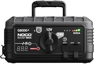 NOCO Boost GB500 6250A UltraSafe Jump Starter, 12V/24V Battery Booster | Spark-Proof &amp; Reverse Polarity Protection, For Car, Truck, SUV, RV, Semi, Bus, Tractor, Equipment, up to 45L Gas &amp; Diesel