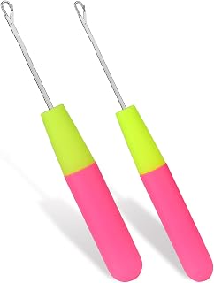 2 Pcs Latch Hook Latch Hook Tool 0.2in, 0.15in Crochet Needles for Hair | Hair Crochet Hooks for Scarf Carpet Making and Art Crafts