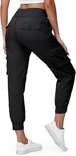 BGOWATU Women's Hiking Cargo Pants Lightweight Quick Dry Joggers Athletic Casual Travel Pants with 6 Pockets